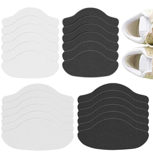 Imagen de 12 paires de coussinets de talon auto-adhésifs pour baskets, noir et blanc ⚙ en OfertitasTOP