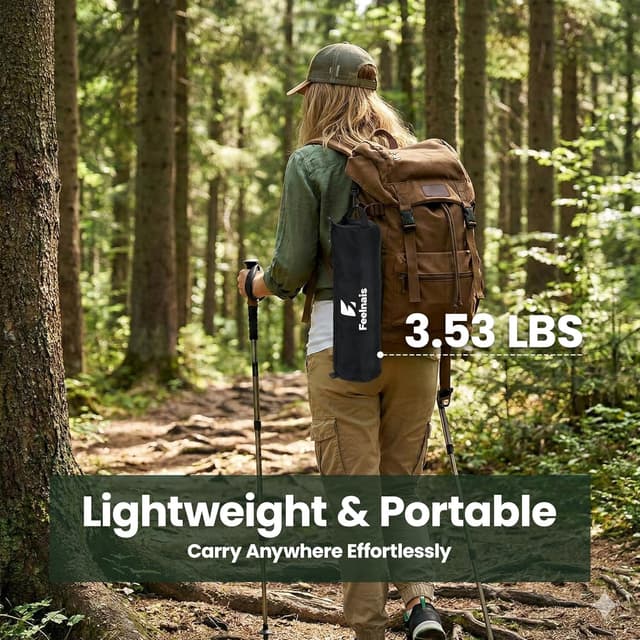 Detalle 2 de Feelnais Folding Camping Chair (360° Swivel) — Lightweight, Portable, No-Assembly Outdoor Chair for Adults