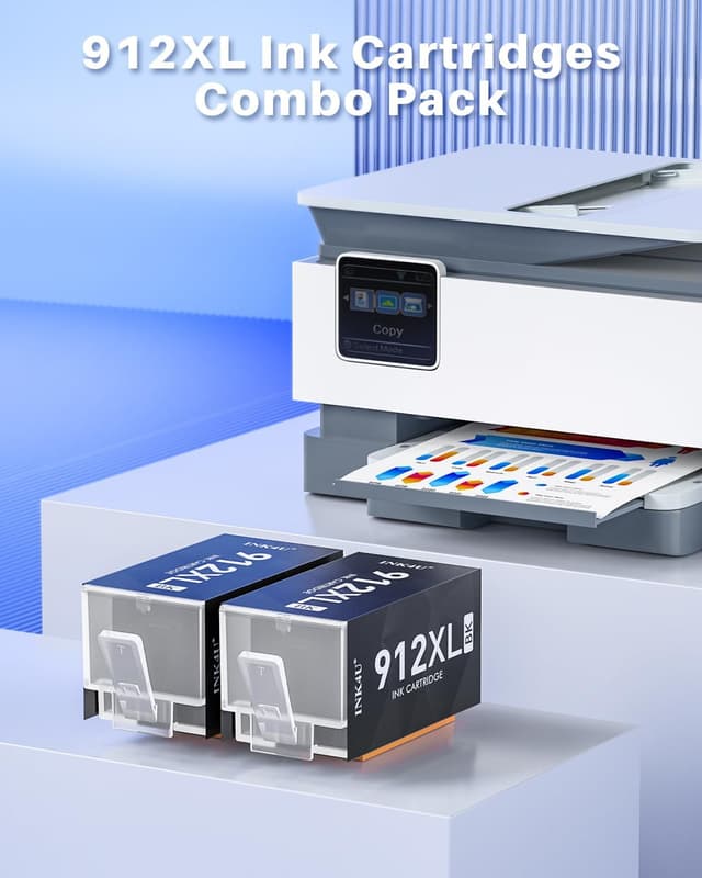 Detalle 2 de INK4U 912XL Nero per HP, 2 cartucce