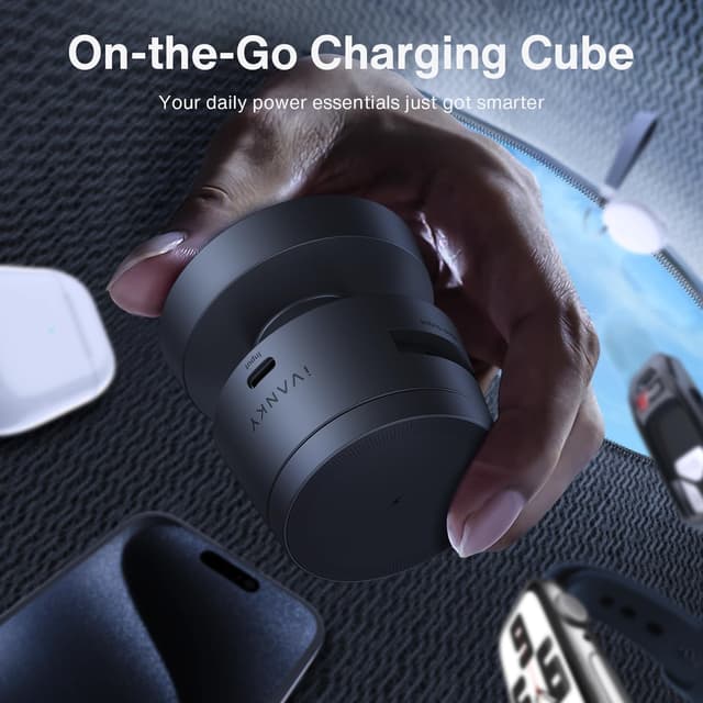 Detalle 1 de iVANKY Cargador Inalámbrico 4 en 1 para iPhone 🌙