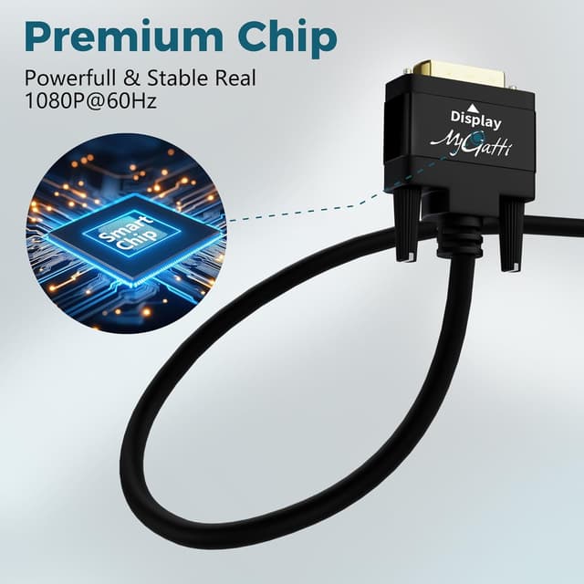 Thumbnail 2 de Mygatti USB 3.0 auf DVI Adapterkabel (Typ-A zu DVI), 1,5 m – für TV, Monitor & Projektor mit 1080p