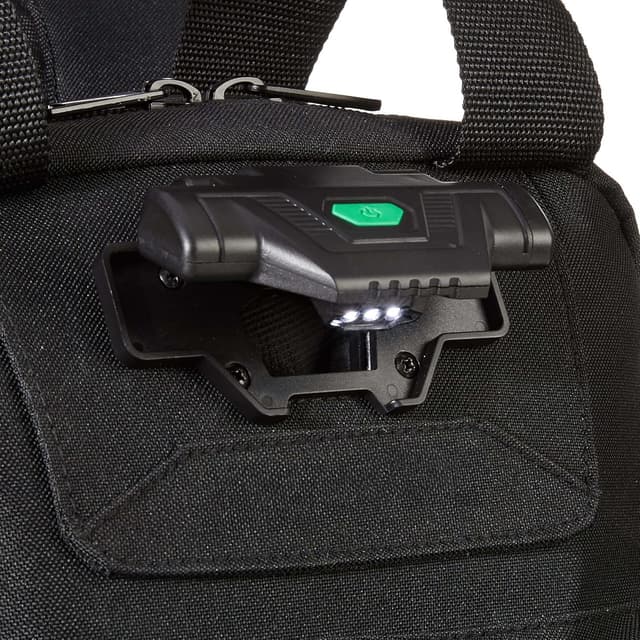 Detalle 2 de Amazon Basics sac à dos pour outils avec éclairage, 55 poches – noir