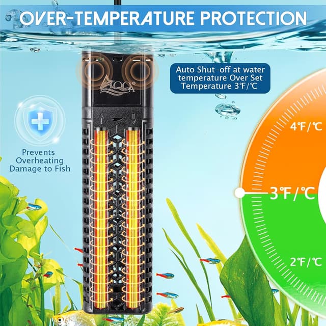 Thumbnail 2 de AQQA 500W Aquarium Heater for 53-80 Gallon