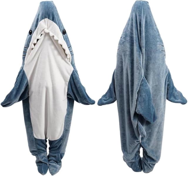 Imagen de inkArts Shark Blanket Hoodie Onesie wearable shark sleeping bag en OfertitasTOP