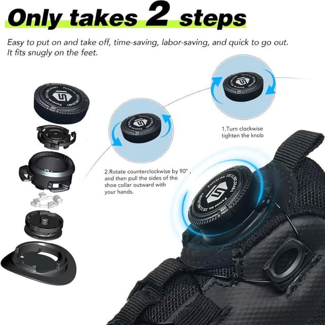 Detalle 1 de Scarpe Antinfortunistiche S3S impermeabili con punta in acciaio, ESD e lacci rapidi per uomo e donna