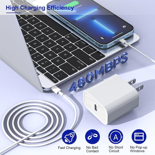 Thumbnail 4 de Apple Fast Charger 10ft Lightning Cable for iPhone