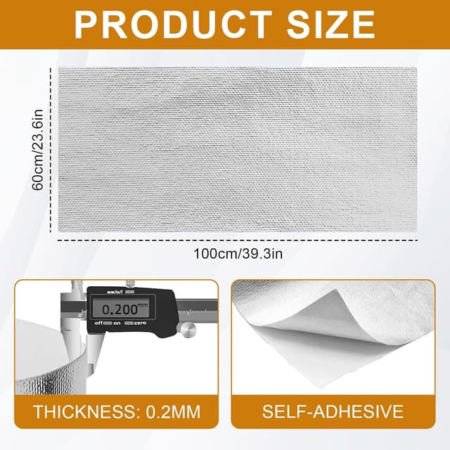 Thumbnail 1 de Aluminisierte Hitzeschutzmatte 60x100 cm