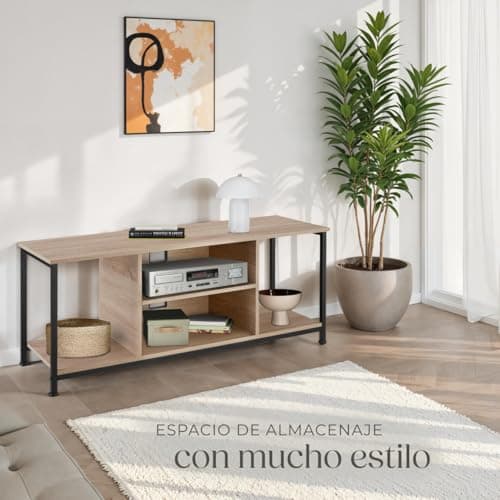 Thumbnail 7 de TecTake® Mueble TV Industrial Madera y Acero, Roble Sonoma 🛋