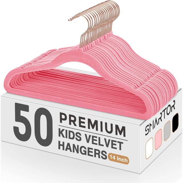 Imagen de Smartor Kids Velvet Hangers 14 in, 50-pack en OfertitasTOP