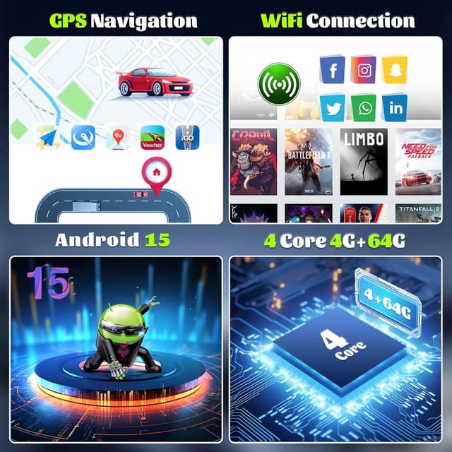 Thumbnail 3 de GOHHDL Android 15 autoradio 7 Pollici