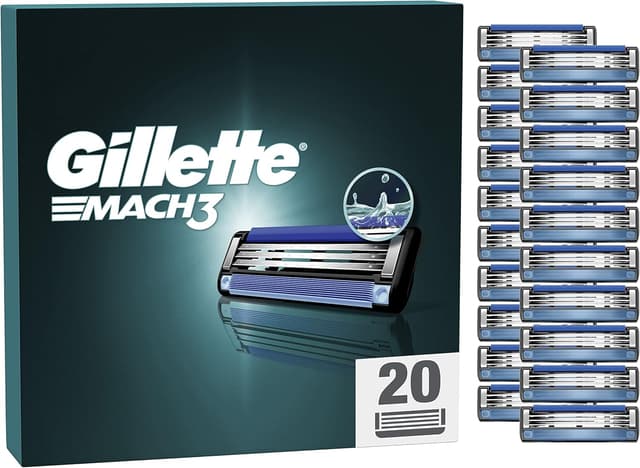 Detalle de Gillette Mach3 Razor Blades Men 20 Pack