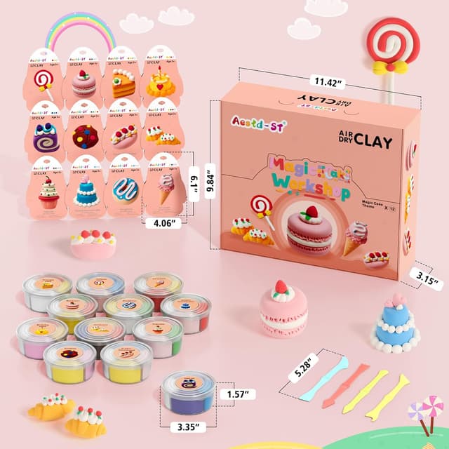 Thumbnail 1 de Cake themed Air Dry Clay Kit for Kids