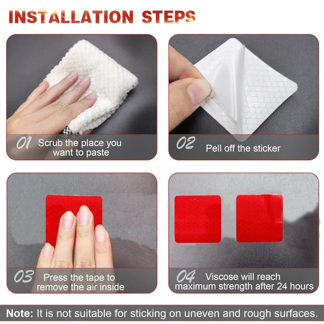 Thumbnail 6 de XFXIA Cinta Reflectante Roja 5 cm x 5 cm 10 m Adhesiva