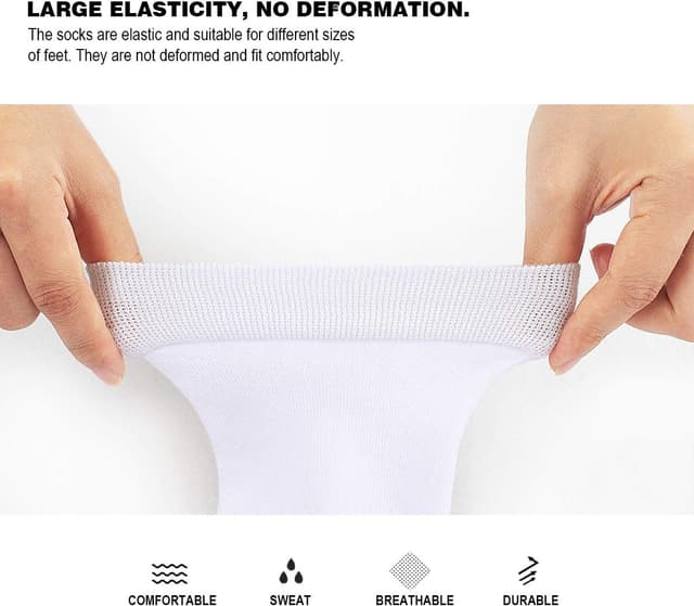 Detalle de EIISSION Socken (Unisex) 6 Paar Schwarz – warme Sportsocken für Alltag & Business