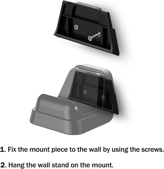 Detalle de Playvital 2 Pack Universal Game Controller Wall Mount (PS5 console hanger, Xbox & Switch stands) – Black