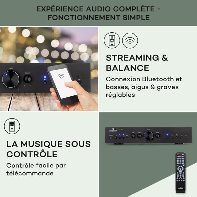 Detalle de AUNA Amplificateur HiFi 75 W