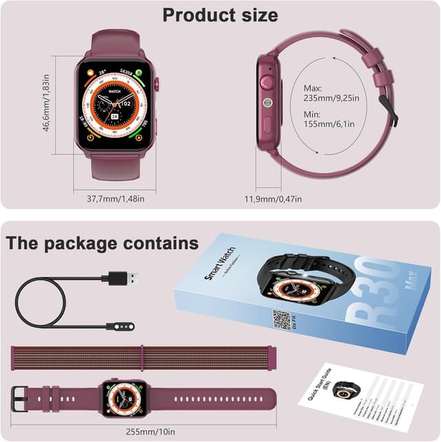 Thumbnail 6 de IOWODO Smart Watch 1.91" HD fitness tracker