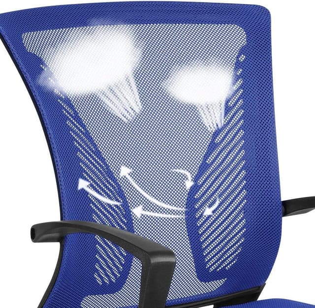 Thumbnail 4 de Yaheetech Silla regulable en altura con malla y ruedas