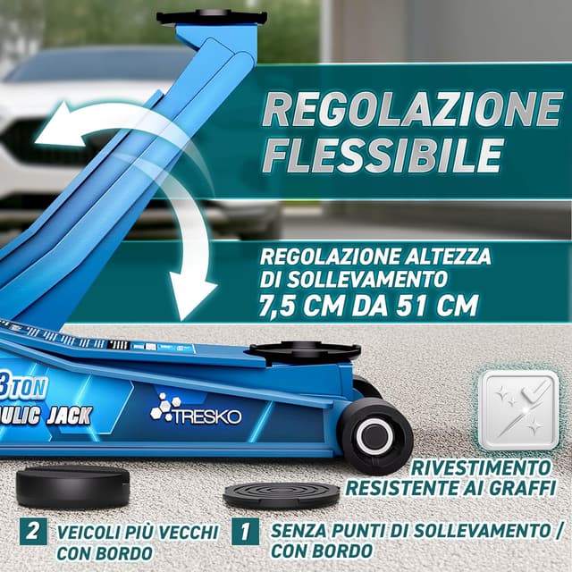 Thumbnail 6 de TRESKO Cric idraulico 3T 75–510 mm