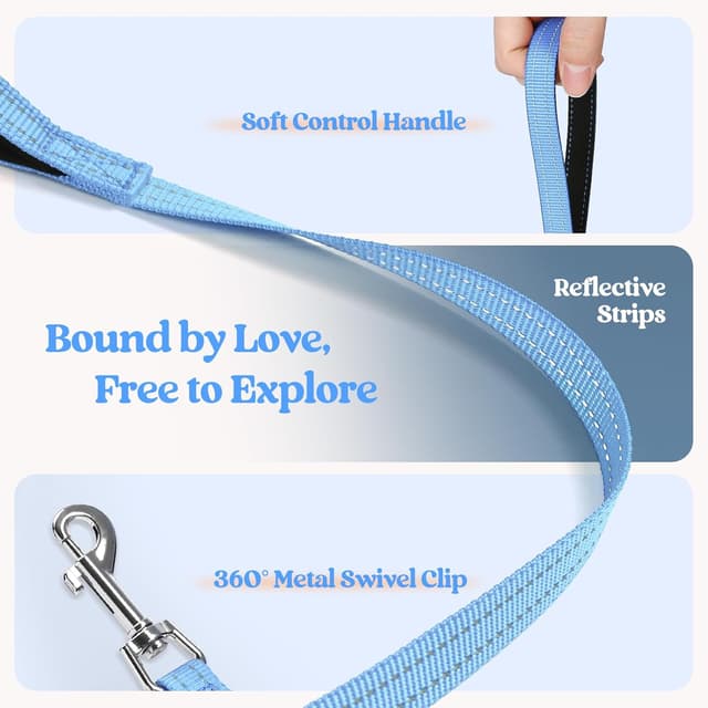 Thumbnail 6 de rabbitgoo Step-in Soft Mesh Dog Harness & Leash Set (Blue & Orange) – Small Size S