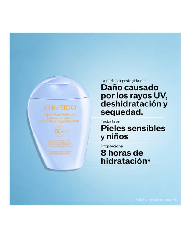 Detalle de Shiseido Protector Solar Sensitive SPF 50+ 150 ml