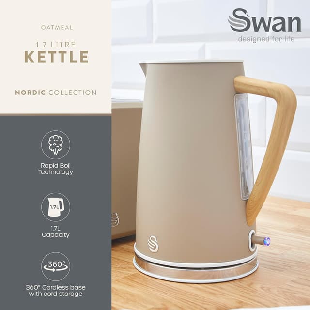 Detalle de Swan Nordic SK14610OAT kettle, 1.7L
