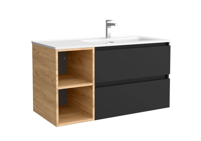 Detalle de Salgar Bequia Mueble baño 2 cajones izquierda con lavabo