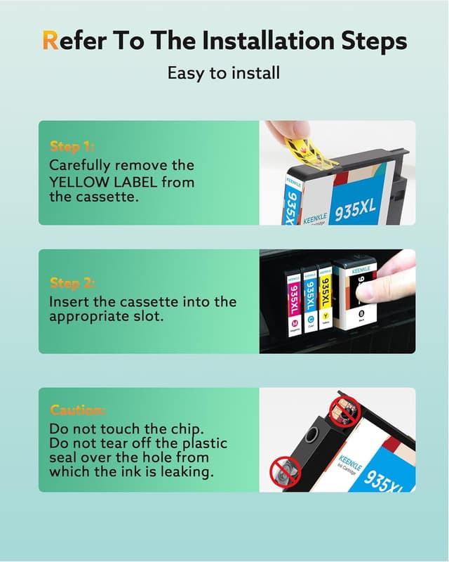 Detalle de KEENKLE 934XL/935XL cartucce compatibili HP 4-Pack (Nero Ciano Magenta Giallo) per OfficeJet Pro
