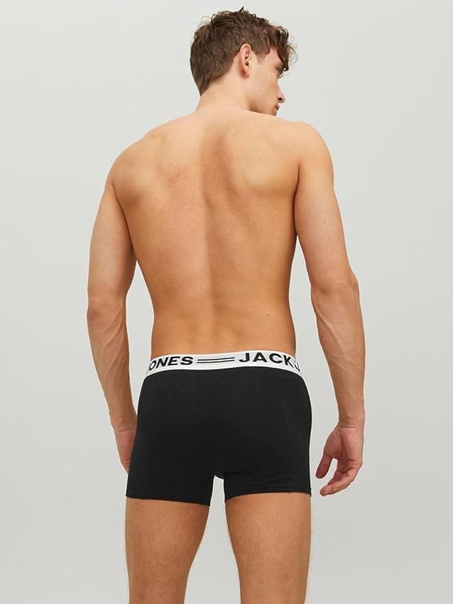 Detalle 2 de JACK & JONES SENSE TRUNKS 3‑pack bóxer Negro L 🚹