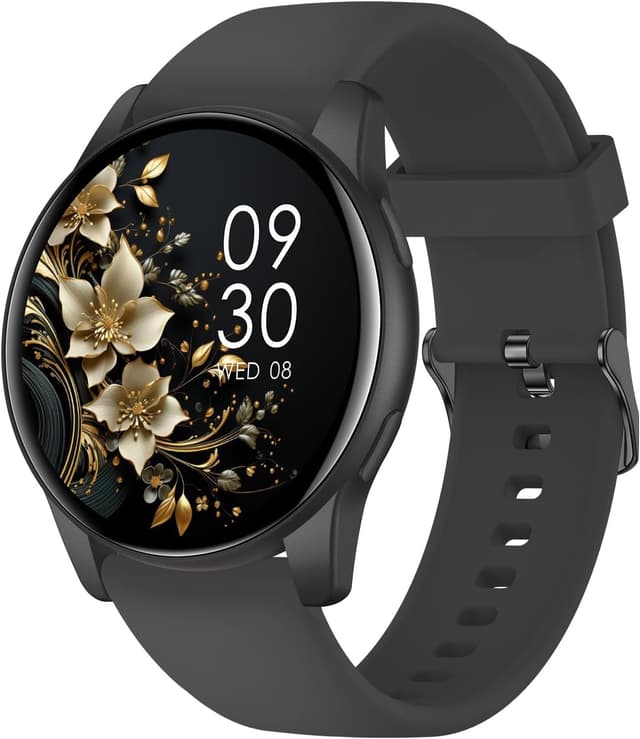Detalle de AcclaFit Montre connectée ronde 1,38" avec appel Bluetooth, 147+ modes sport et suivi cardio