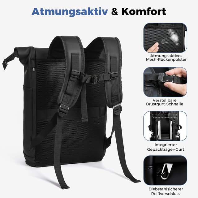 Thumbnail 3 de Sylvanthos wasserdicht Rolltop Rucksack 18–25L