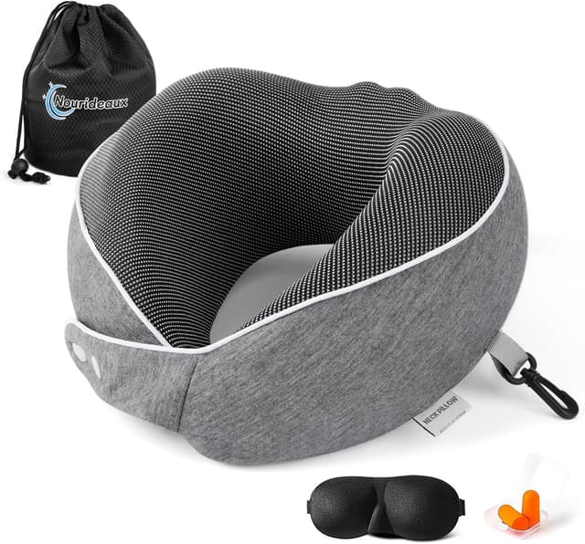 Detalle de Nourideaux Nackenkissen Dunkelgrau Flugzeug