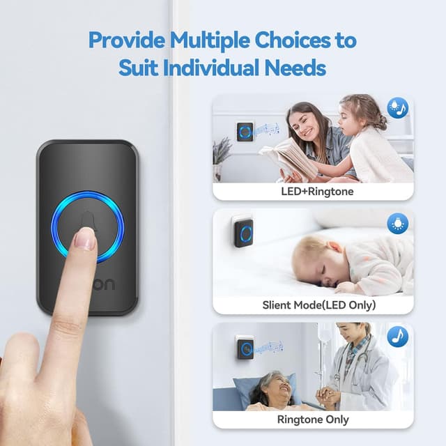 Thumbnail 3 de VOXON Wireless Doorbell 1300 ft range 🔔