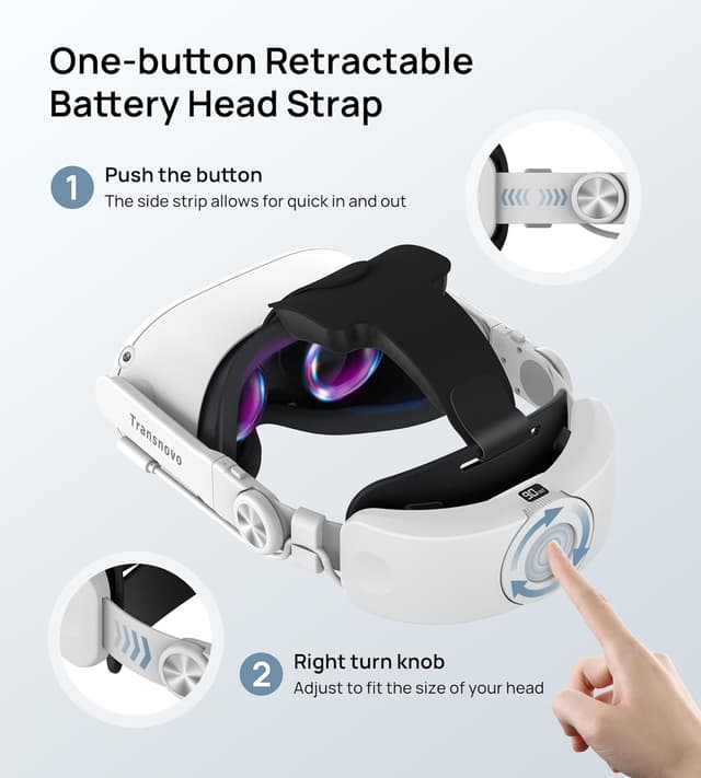 Detalle 2 de TRANSNOVO VR head strap 6000mAh