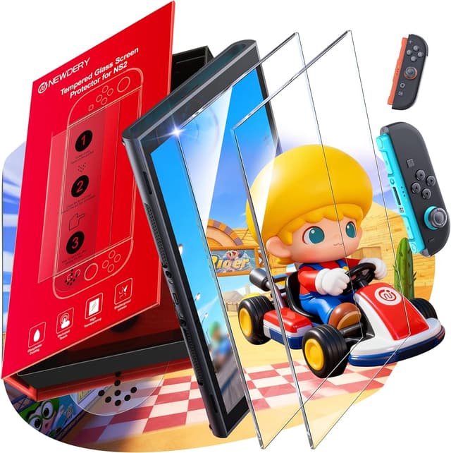 Detalle de NEWDERY Screen Protector for Nintendo Switch 2 2-pack