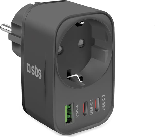 Detalle de SBS Fuente de alimentación multisocket USB C/A Schuko 3500 W