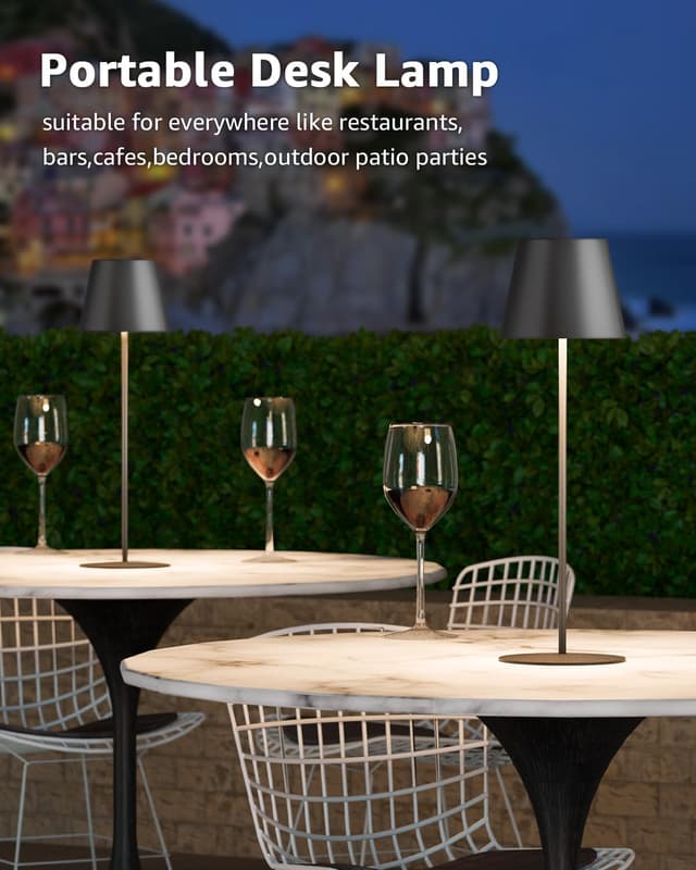 Detalle 2 de FUYO LED Tischlampe kabellos, 2er Set