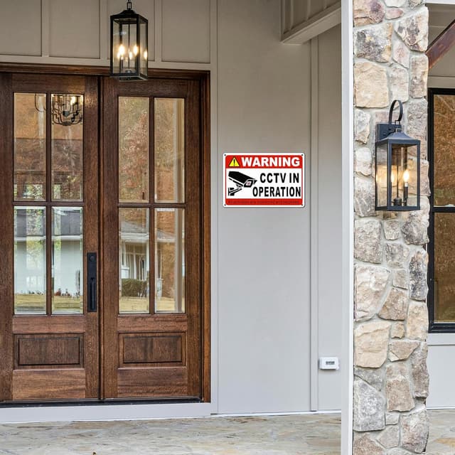 Thumbnail 5 de TAKULA Aluminium CCTV Sign 11.8x7.9in