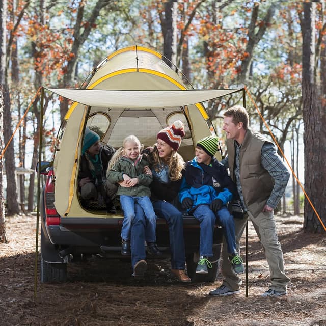 Detalle de Pickup Truck Tent with Awning Shade (Waterproof PU5000) for 5'5"–6'3" Truck Beds