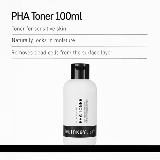Detalle 2 de The INKEY List PHA Toner al 3% con niacinamide al 3% (100 ml) per migliorare delicatamente la texture