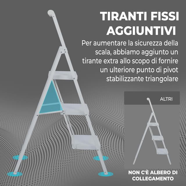 Thumbnail 2 de UZIRO Escalera plegable 3 peldaños