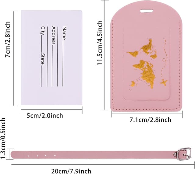 Thumbnail 1 de 4Pcs Gepäckanhänger Premium PU