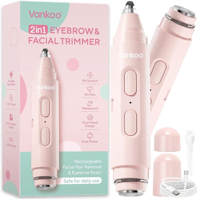 Detalle de Vankoo 2-in-1 Facial Hair Remover Eyebrow Trimmer