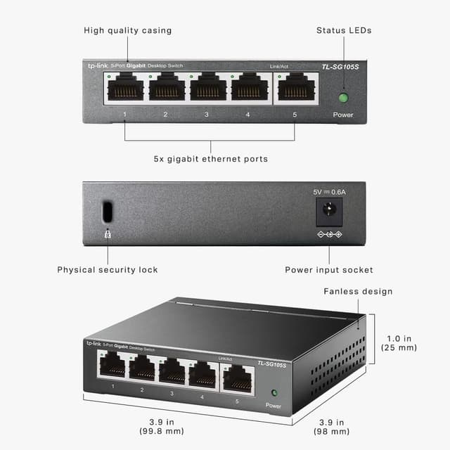 Thumbnail 6 de TP-Link TL-SG105S 5‑port Gigabit switch