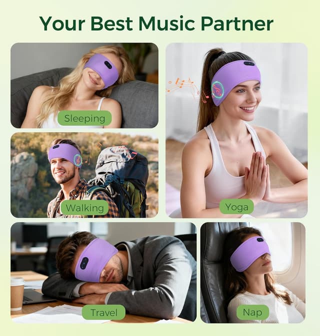 Thumbnail 6 de MUSICOZY Sleep Headphones Bluetooth Headband (Ultra-thin speakers) for side sleepers