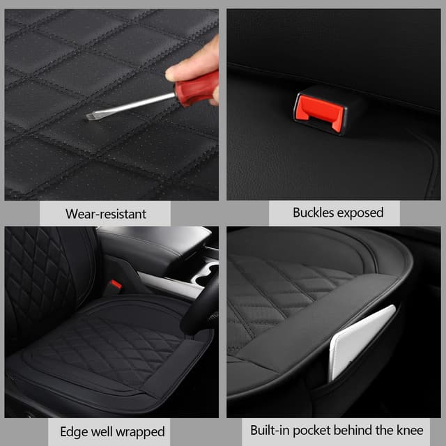 Detalle de MIROZO Front Seat Covers for Ram 1500/2500/3500 (2009–2025) — Waterproof Faux Leather Protectors, 2-Pack