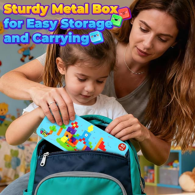 Detalle 2 de Minecftoy Magnetic Blocks Mini Travel Essentials Set