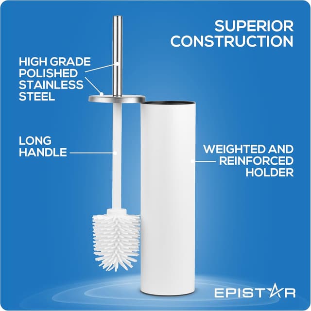 Thumbnail 2 de EPISTAR Silicone Toilet Brush Set Stainless Steel