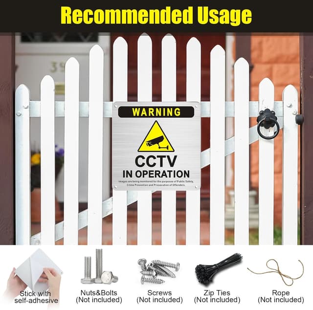 Detalle 1 de CCTV warning sign 15cm x 15cm sticker