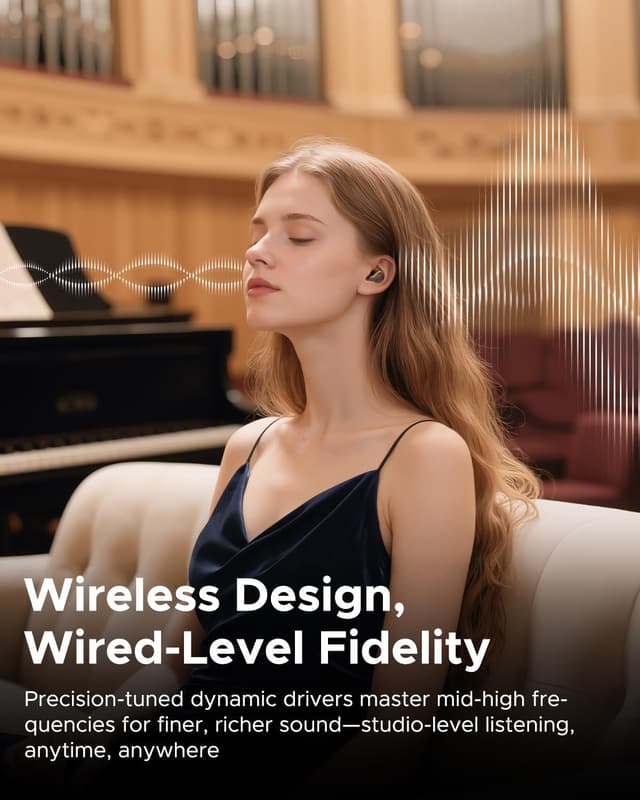 Thumbnail 6 de SoundPEATS H3 Hi‑Fi In‑Ear Earbuds with LDAC & aptX Lossless, 55dB Hybrid ANC (Bluetooth 5.4) – Titanium black